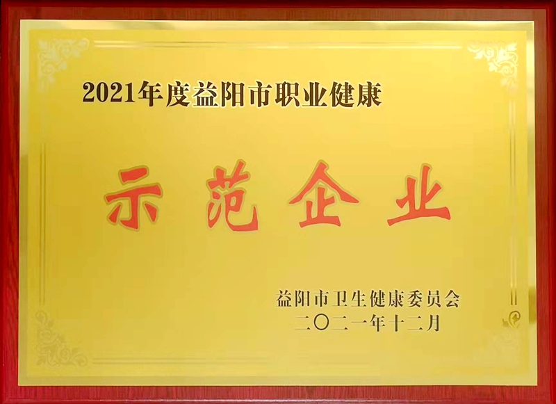 2021年度益阳市职业健康—示范企业